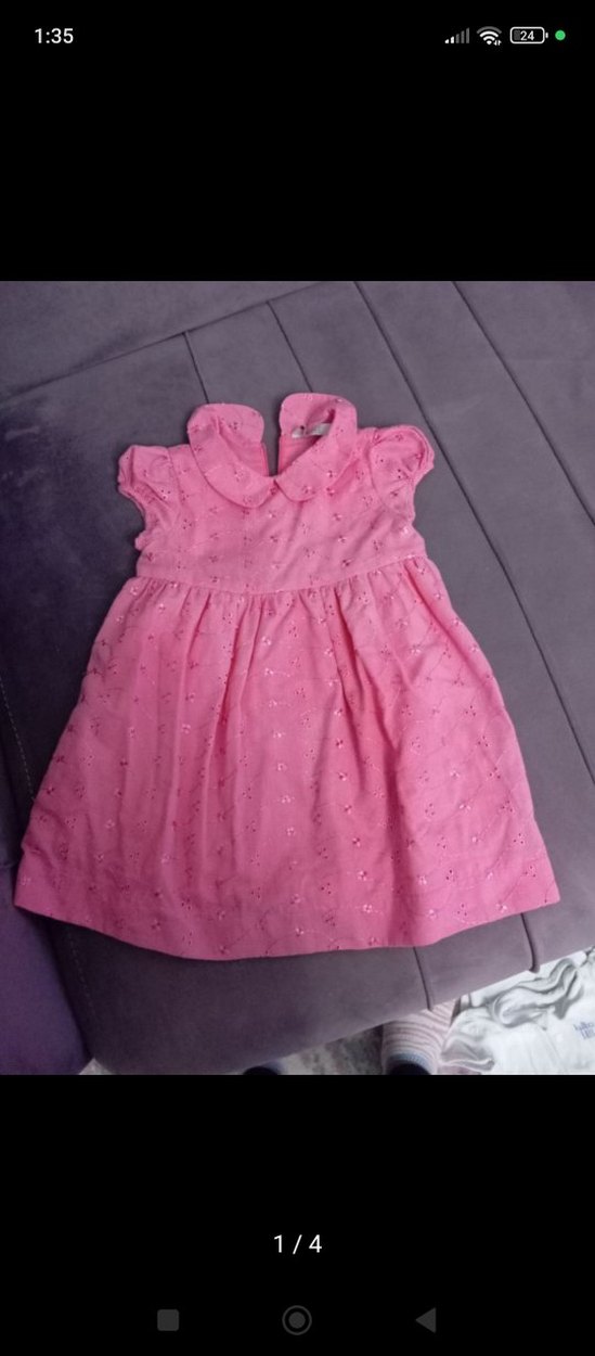 Nakışlı Pembe Bebek Önlüğü - Görsel 2