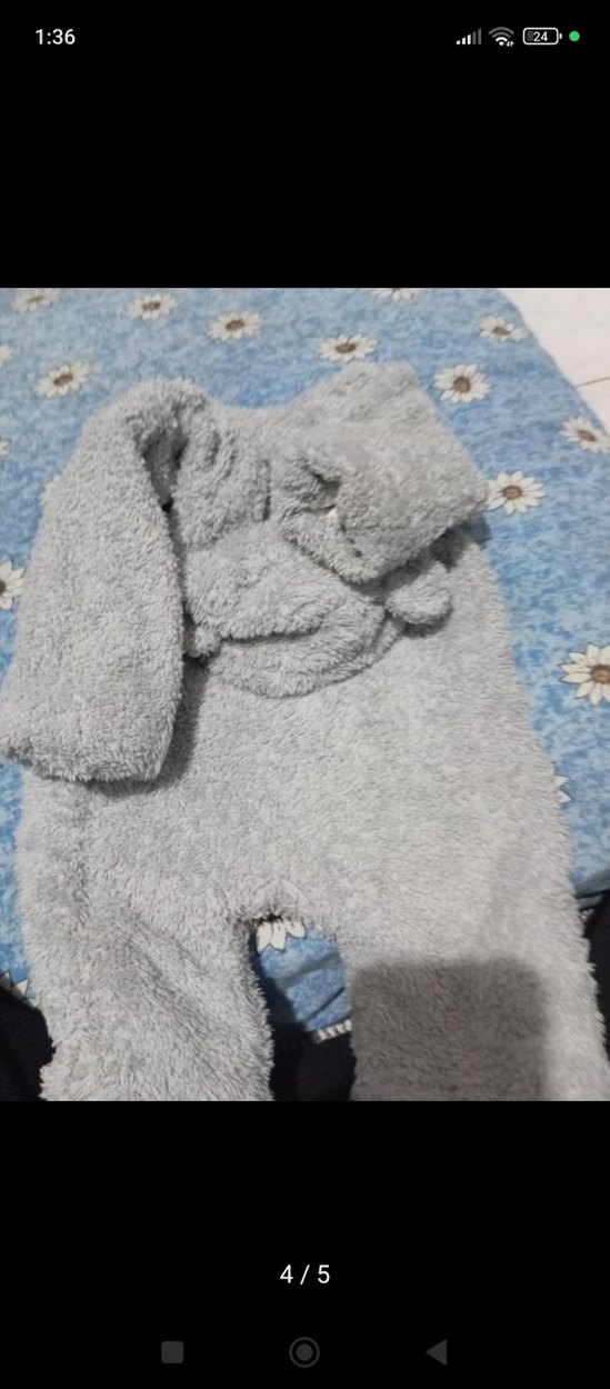 Gri Bebek Peluş Tulumu - Görsel 2