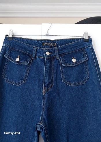 42 Beden lacivert Renk Lacivert Rahat Kesim Midi Denim Kadın Pantolon