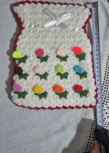 Çeyizlik Renkli Çiçekli Örgü Banyo Lifi - Görsel 2