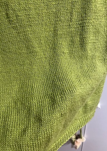 El Örgüsü Crop Yandan Bağlamalı Süveter - Görsel 3