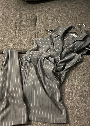 Kadın Çizgili Casual Tulum - Görsel 6