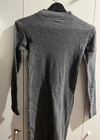 Yarım Boğazlı Triko Kısa Elbise - Görsel 4