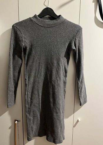 Yarım Boğazlı Triko Kısa Elbise - Görsel 3