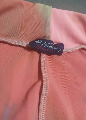 Pastel Renkli Batik Desenli Kadın Tayt - Görsel 3