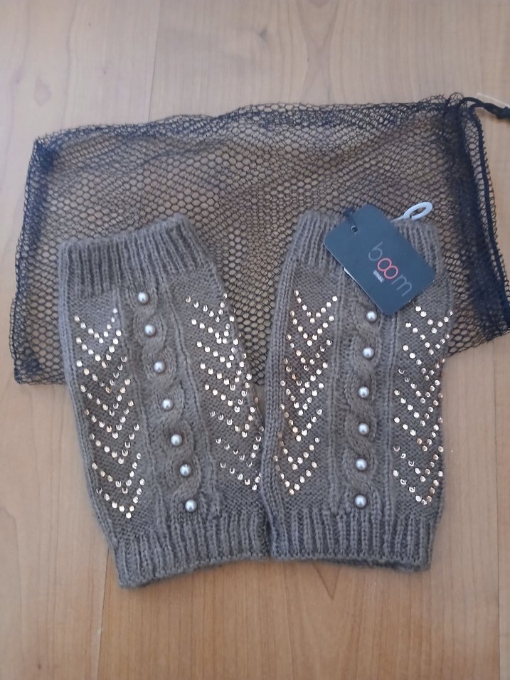 Pakmaksız Kadın Eldiveni İnci Detaylı - Görsel 5