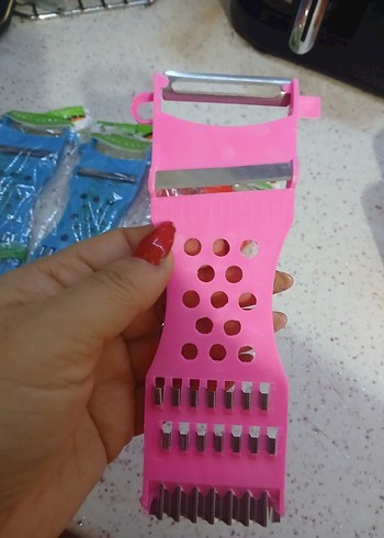 Renkli Plastik Mutfak Rende Seti - Görsel 3