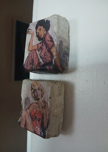 Retro figürlü dekoratif magnet seti - Görsel 3