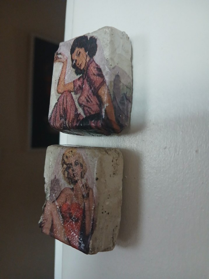 Retro figürlü dekoratif magnet seti - Görsel 3