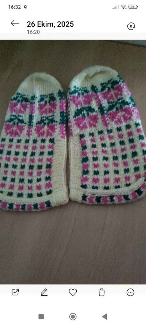 Nakışlı Lif - Pastel Renkli Patik - Görsel 4