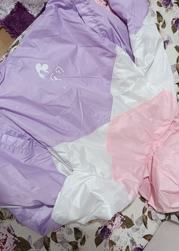 Kız Çocuk Kapüşonlu Rüzgarlık Mont - Görsel 4