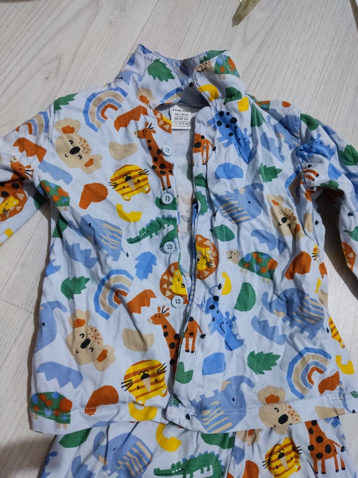 Erkek Çocuk Renkli Desenli Uzun Kollu Pijama Takımı - Görsel 4