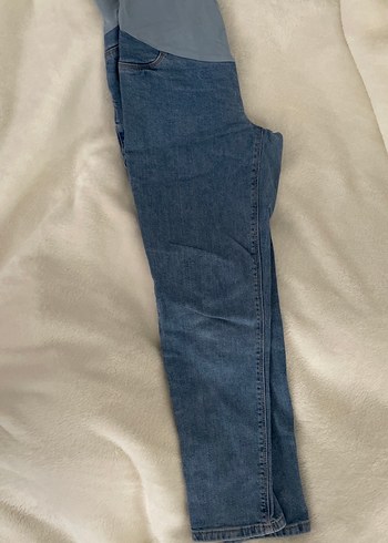 Gri Belli Mavi Hamile Kot Pantolon - Görsel 2