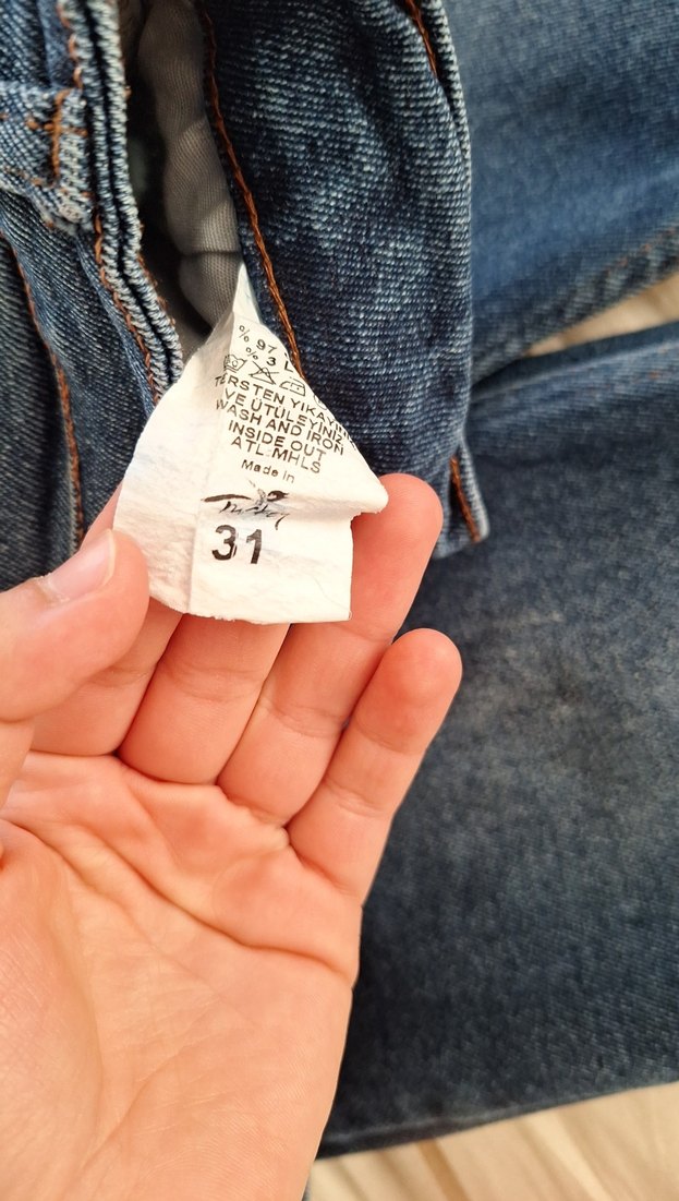 Kadın Mavi Midi Boy Denim Pantolon - Görsel 3