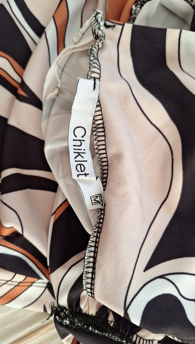 Desenli Drapeli V Yaka Hamile Midi Elbise - Görsel 4