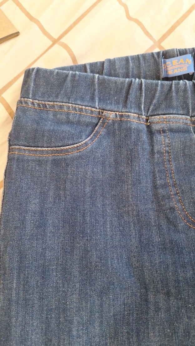 Kadın Mavi Elastik Normal Boy Kot Pantolon - Görsel 2