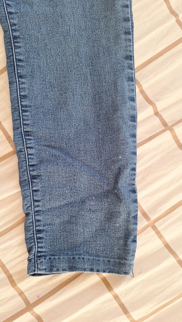 Gri Mavi Salaş Midi Kot Pantolon - Görsel 3