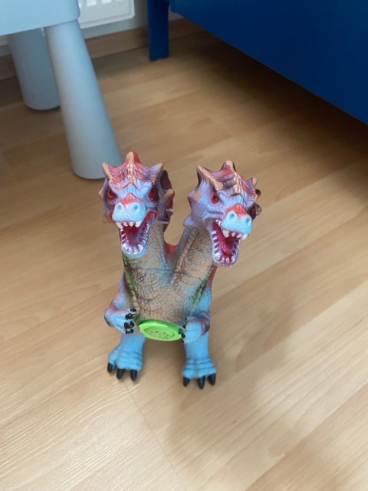 Çift Başlı Renkli Ejderha Aksiyon Figürü - Görsel 4