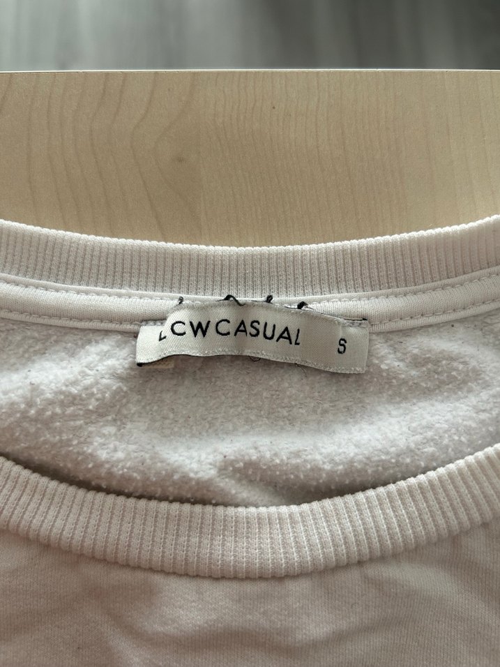 Beyaz Pamuklu Uzun Kollu  Sweatshirt - Görsel 2