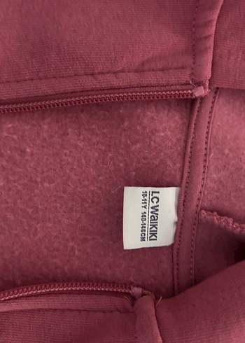 Bordo Fermuarlı Kadın Sweatshirt - Görsel 2