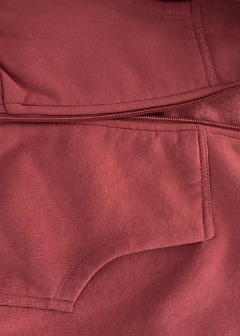 Bordo Fermuarlı Kadın Sweatshirt - Görsel 4