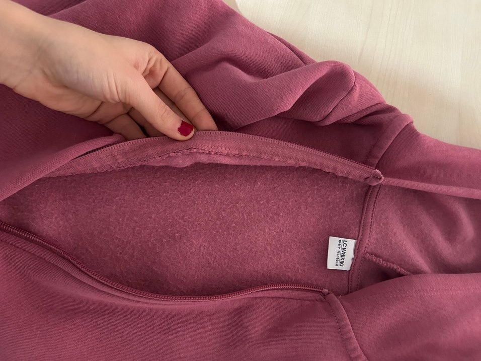 Bordo Fermuarlı Kadın Sweatshirt - Görsel 3