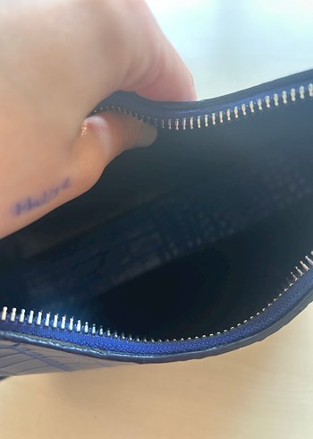 Mavi Deri Kadın Omuz Çantası - Görsel 2