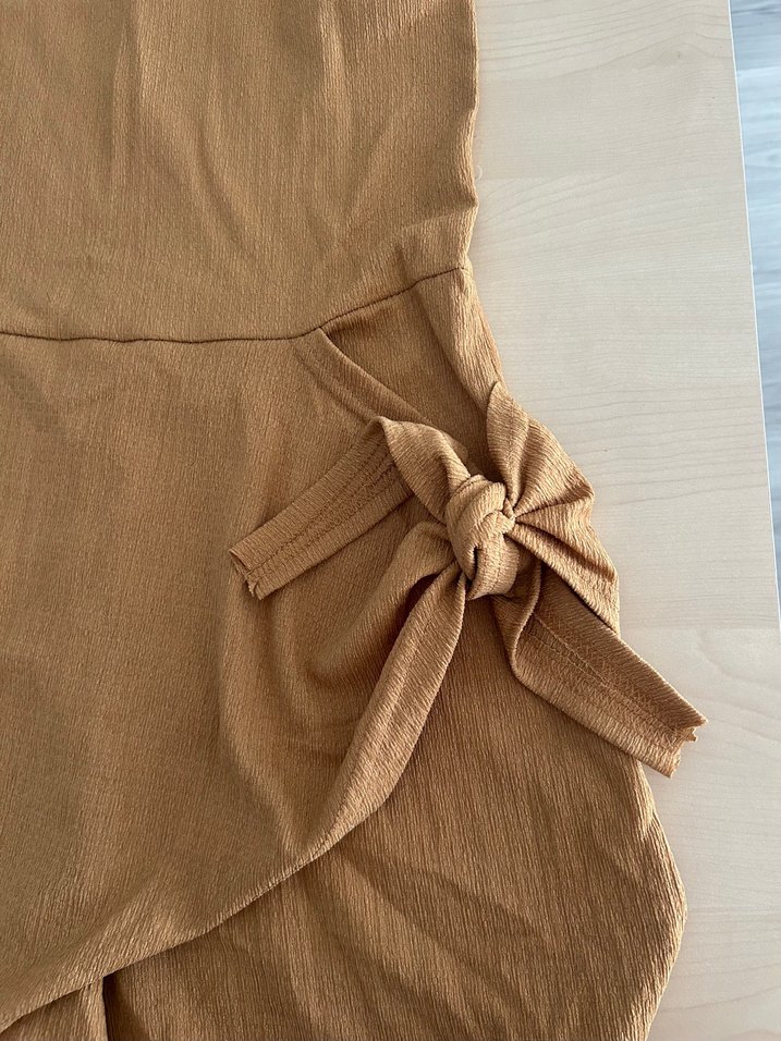 Kadın Bej Kemerli Midi Tulum - Görsel 3