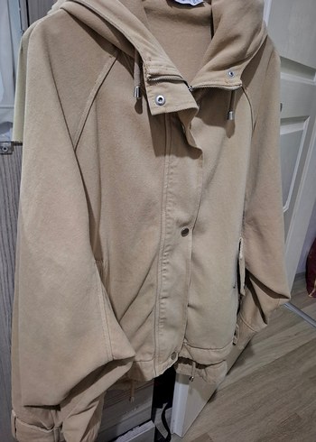 Bej Kadın Midi Boy Düğmeli Ceket - Görsel 2