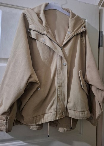 Bej Kadın Midi Boy Düğmeli Ceket - Görsel 8