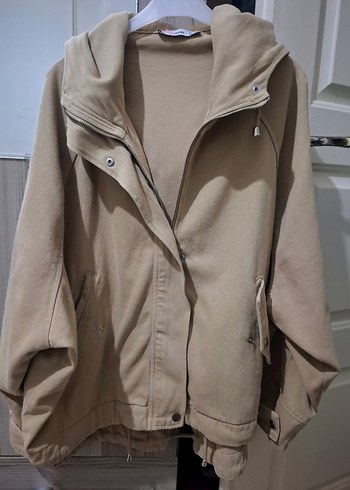 Bej Kadın Midi Boy Düğmeli Ceket - Görsel 6