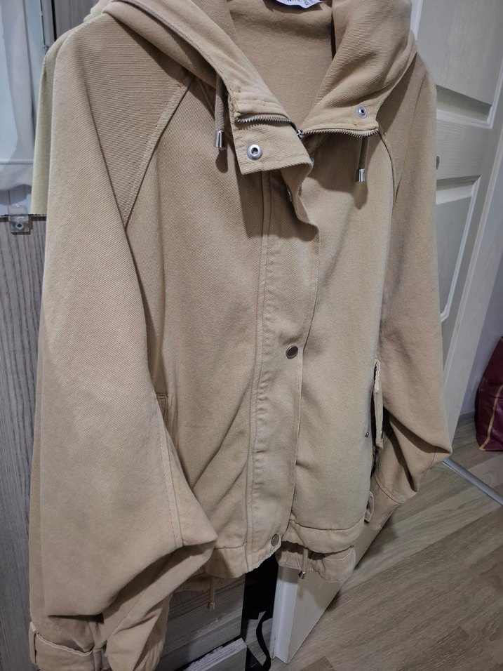 Bej Kadın Midi Boy Düğmeli Ceket - Görsel 2