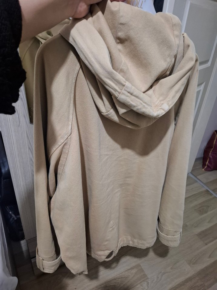 Bej Kadın Midi Boy Düğmeli Ceket - Görsel 5