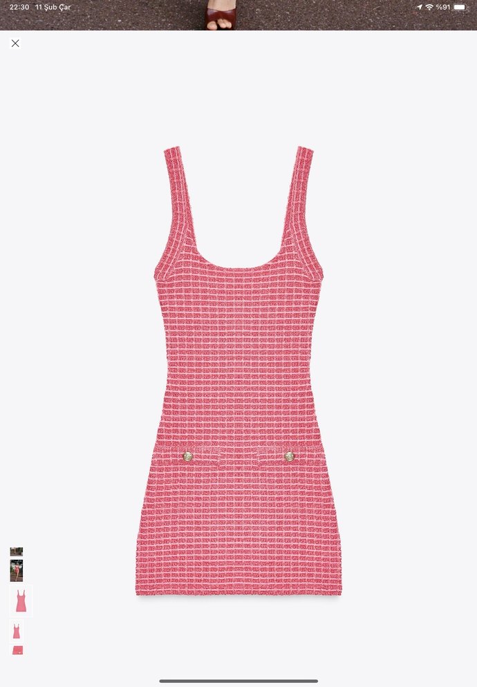 Pembe  Mini  Elbise - Görsel 2