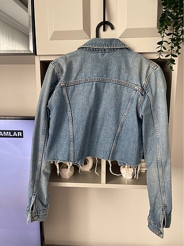 Diğer Crop kot ceket denim