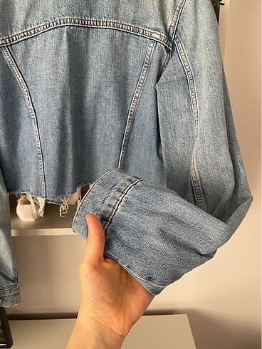 diğer Beden Crop kot ceket denim