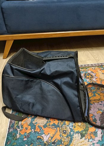 Koyu Mavi Taşınabilir Evcil Hayvan Taşıyıcı - Görsel 5