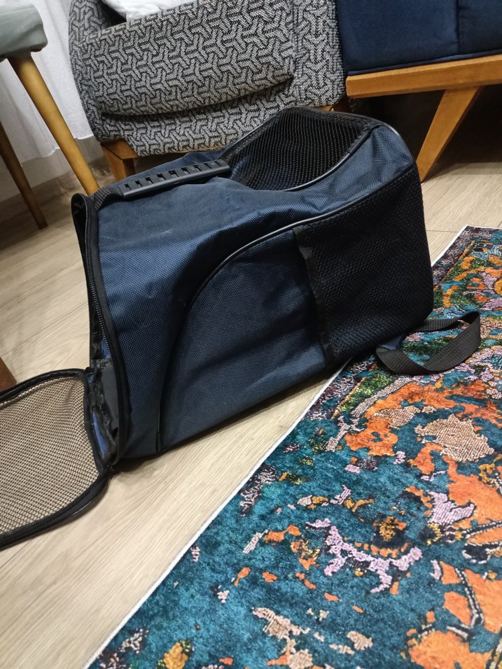 Koyu Mavi Taşınabilir Evcil Hayvan Taşıyıcı - Görsel 3