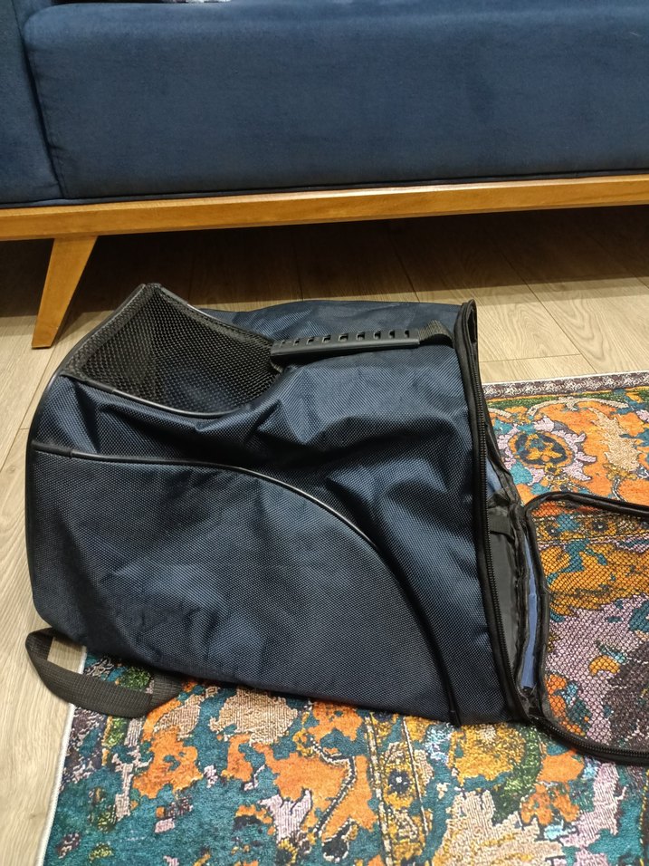 Koyu Mavi Taşınabilir Evcil Hayvan Taşıyıcı - Görsel 5