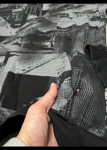 LCW Gri Baskılı Kapüşonlu Erkek Sweatshirt - Görsel 8