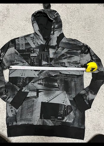 LCW Gri Baskılı Kapüşonlu Erkek Sweatshirt - Görsel 6