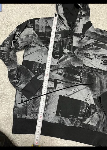 LCW Gri Baskılı Kapüşonlu Erkek Sweatshirt - Görsel 7