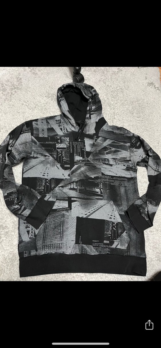 LCW Gri Baskılı Kapüşonlu Erkek Sweatshirt - Görsel 2