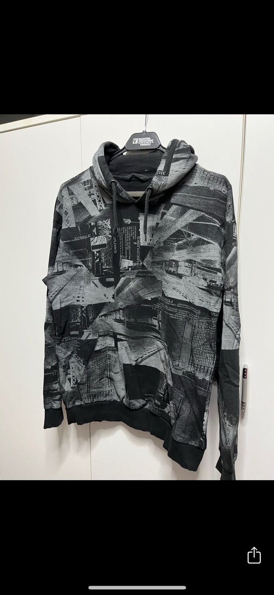 LCW Gri Baskılı Kapüşonlu Erkek Sweatshirt - Görsel 3