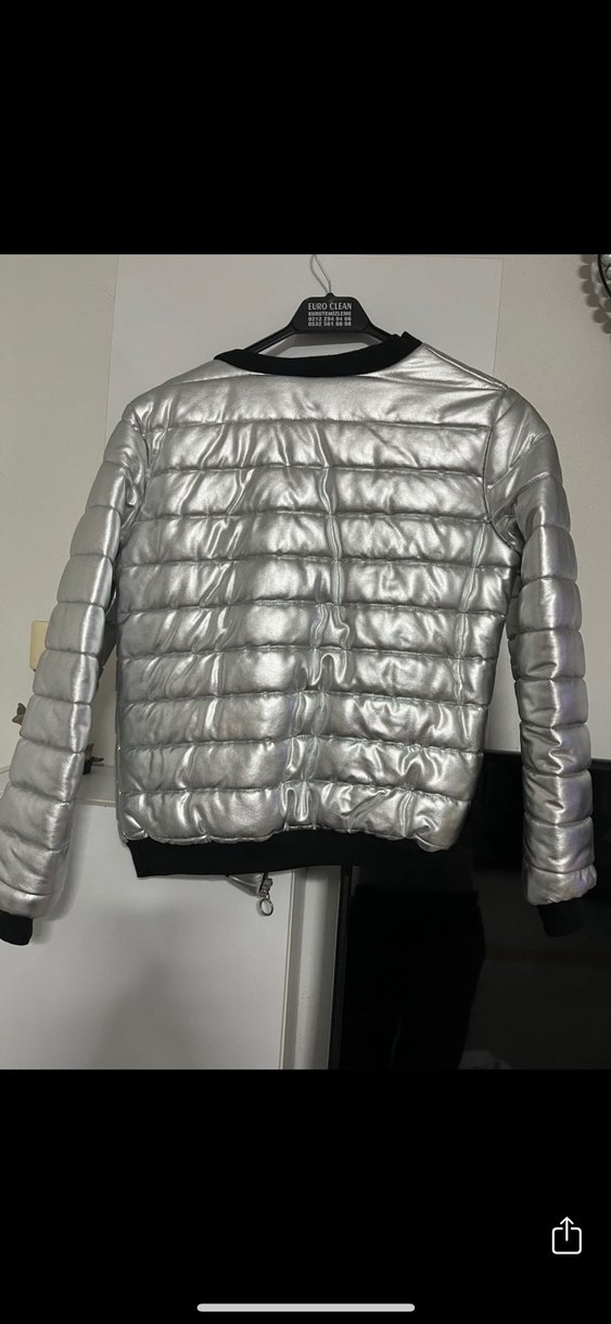 Periyod parlak şişme mont - Görsel 2