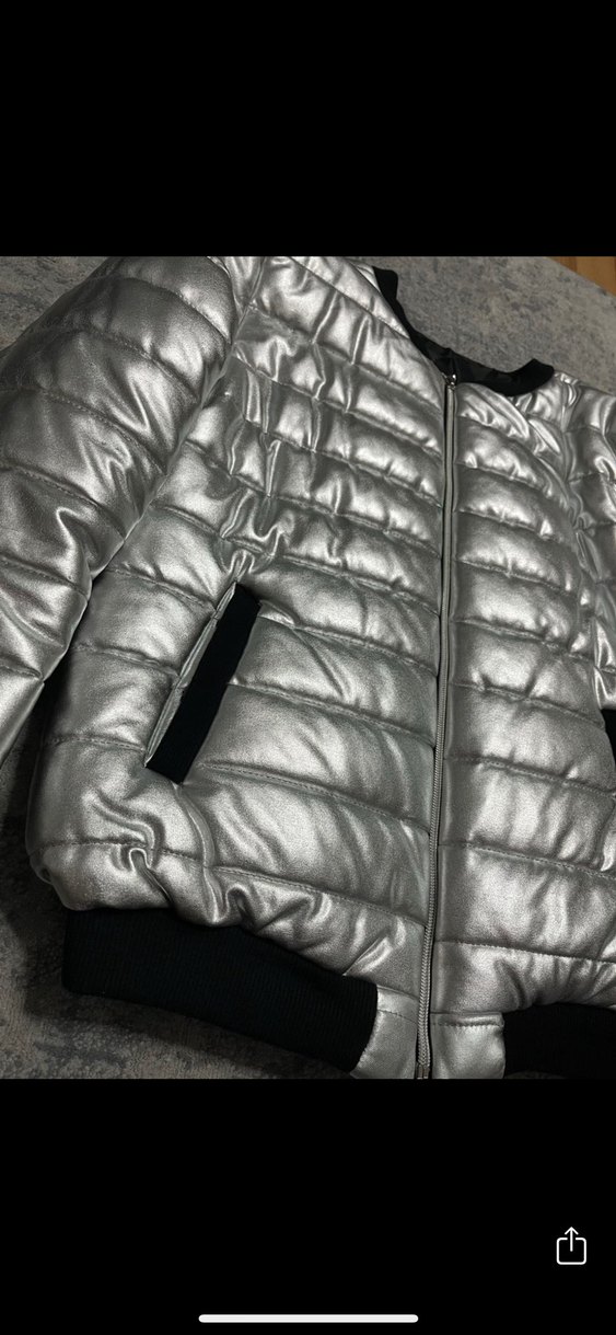 Periyod parlak şişme mont - Görsel 3