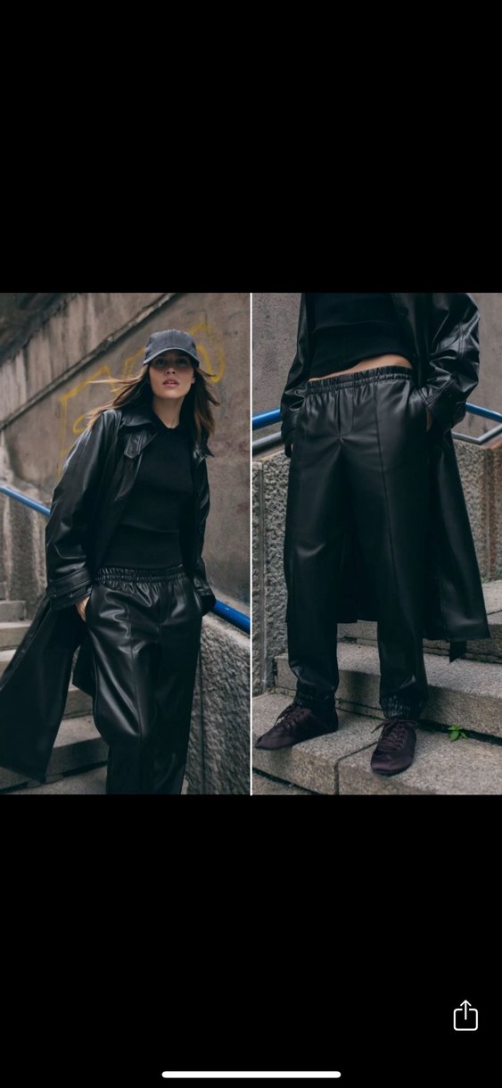 Zara deri jogger pantolon - Görsel 2