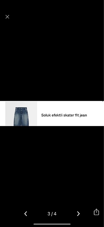 xs Beden Bershka Skater Fit Baggy Jean