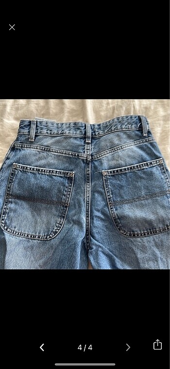 xs Beden mavi Renk Bershka Skater Fit Baggy Jean
