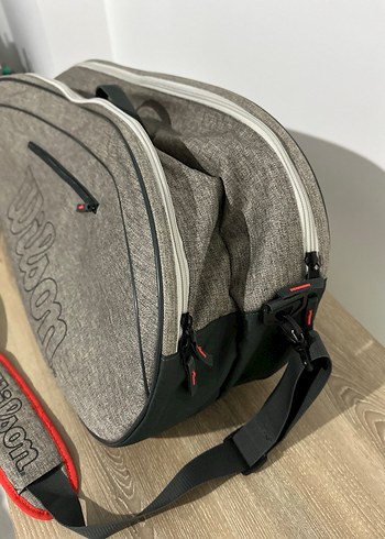 Wilson Gri Fermuarlı Tenis  Çantası - Görsel 5